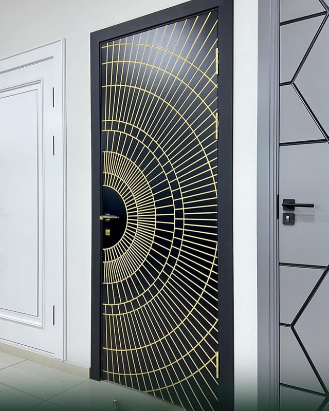 Stunning 2D HDHMR Door with Geometric Deco Paint Design Stunning 2D HDHMR Door with Geometric Deco Paint Design