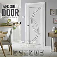 2D Solid WPC Bathroom Door SB2DD1036