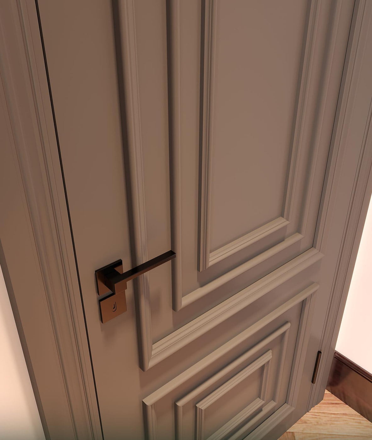 Modern Sophistication 3D HDHMR Moulding Door In Taupe Customizable modern-sophistication-3d-hdhmr-moulding-door-in-taupe-customizable