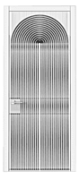 Contemporary Curve 3D HDHMR Door in Smooth Beige Contemporary Curve 3D HDHMR Door in Smooth Beige