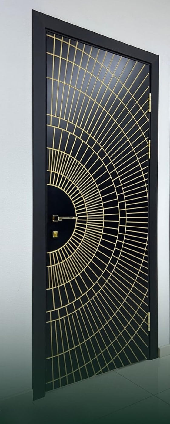 Stunning 2D HDHMR Door with Geometric Deco Paint | Customizable Modern ...