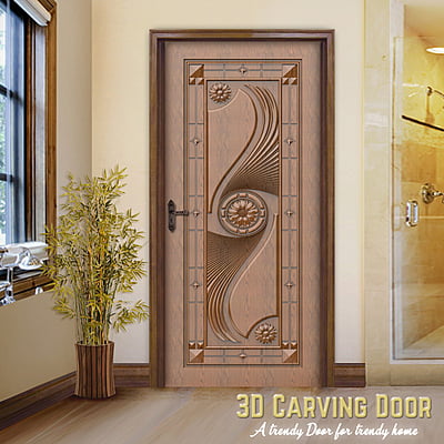 3D Relief Carved Doors SBRCD0022