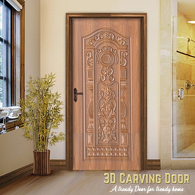 3D Relief Carved Doors SBRCD0024
