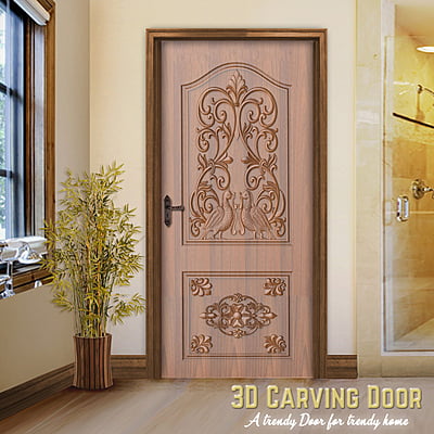 3D Relief Carved Doors SBRCD0026
