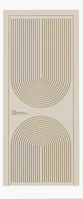 Elegant Arch 3D HDHMR Door with Smooth Beige Finish