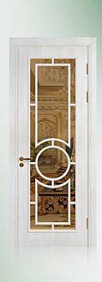 Modern Glass Panel HDHMR Moulding Door