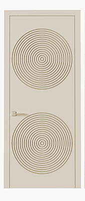 Modern Concentric 2.5D HDHMR Door with Elegant Beige Finish