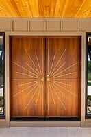 Stunning HDHMR Profile Double Door with Gold Sunburst Deco Paint