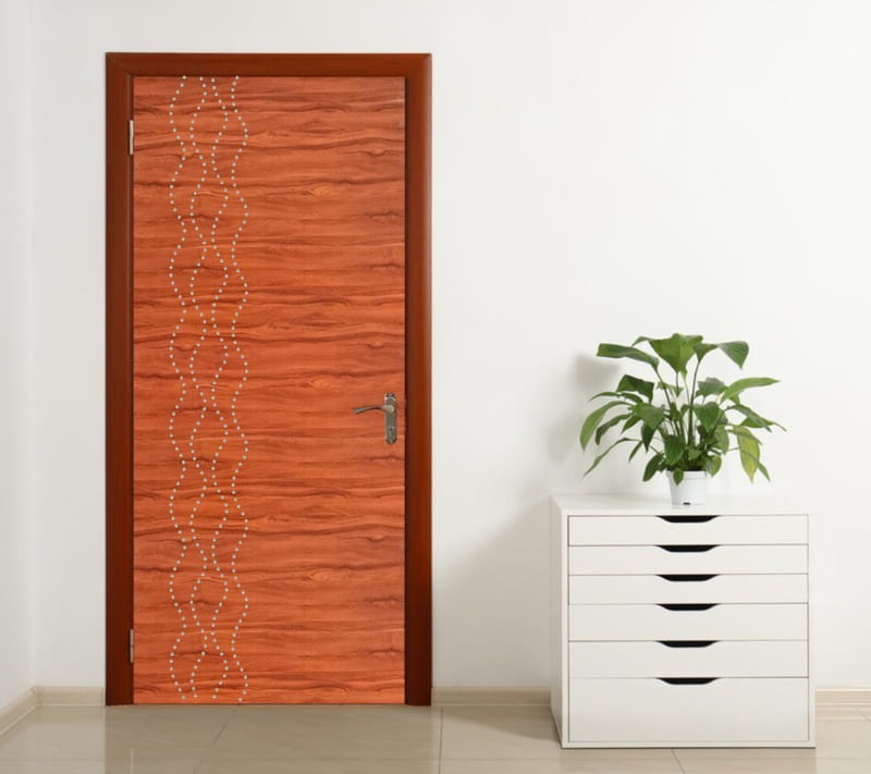 Luminous Crystal Inlay Door – Modern Elegance | BDMCD002 | Bharat Door Nirman