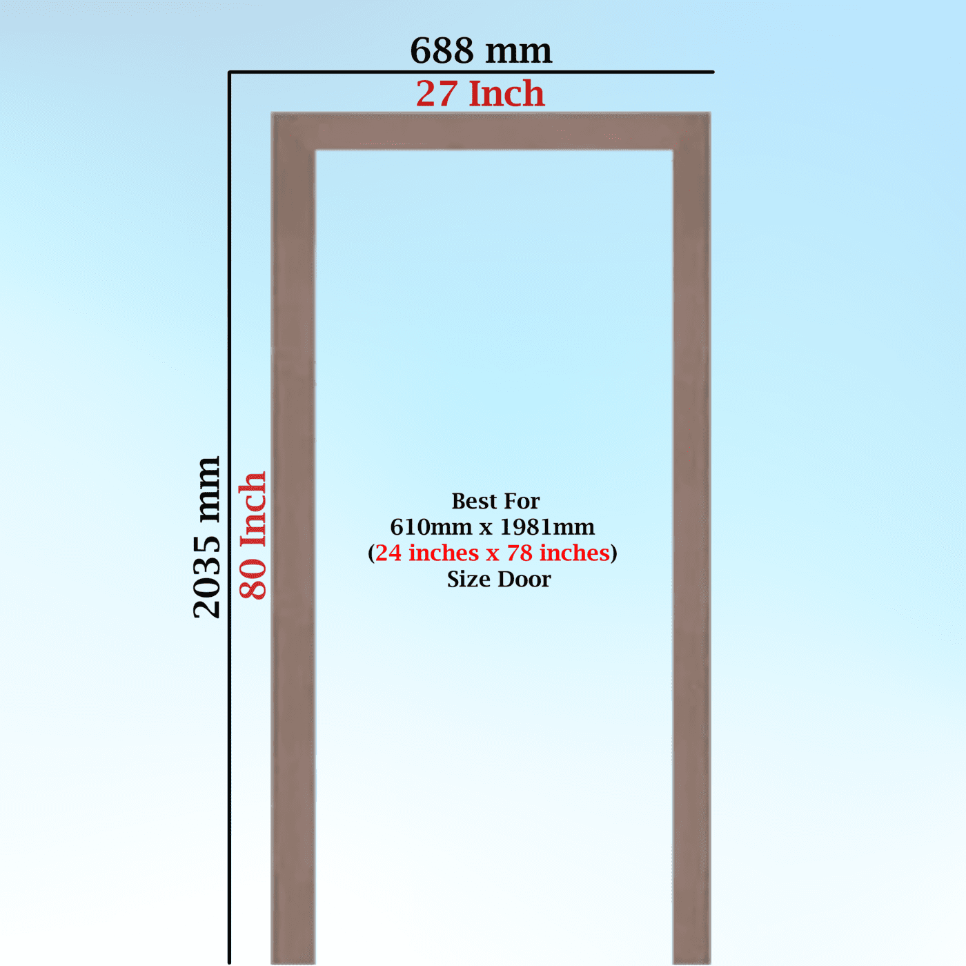WPC Door Frame for Solid WPC Bathroom Door | Perfect Fit & Easy ...