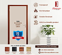 2D Solid WPC Bathroom Door SB2DD1002