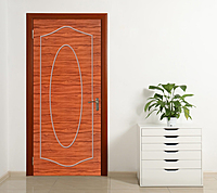 2D Solid WPC Bathroom Door SB2DD1006