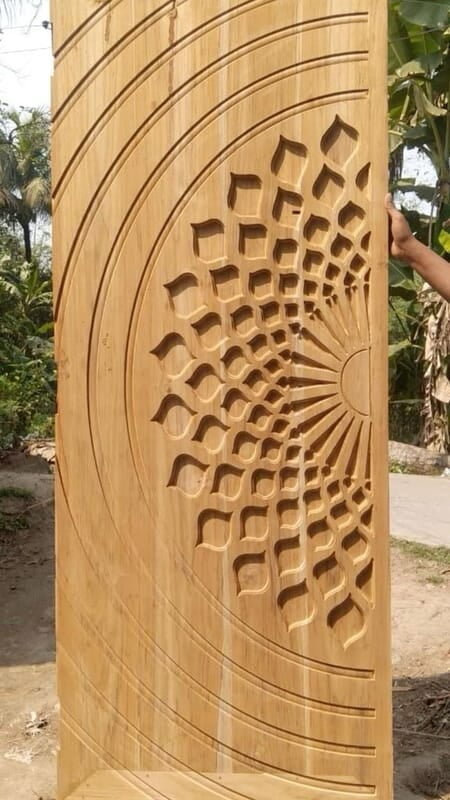 Natural Beauty: 3D HDHMR Door with Intricate Carving Natural Beauty: 3D HDHMR Door with Intricate Carving