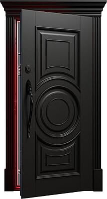 Elegant Black 3D HDHMR Moulding Door with Deco Paint Finish