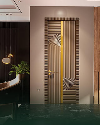 Modern Luxury: 3D HDHMR Door with Elegant Deco Paint Finish
