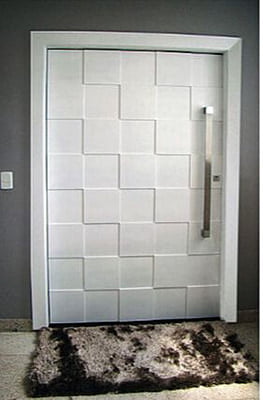 Modern 3D HDHMR Door with Sleek Deco Paint in Matte White Finish