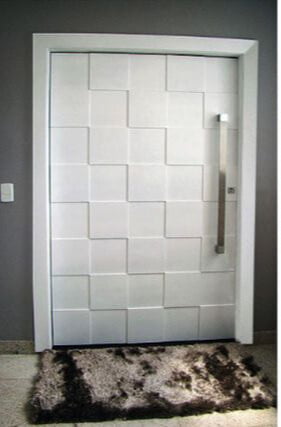 Modern 3D HDHMR Door with Sleek Deco Paint in Matte White Finish