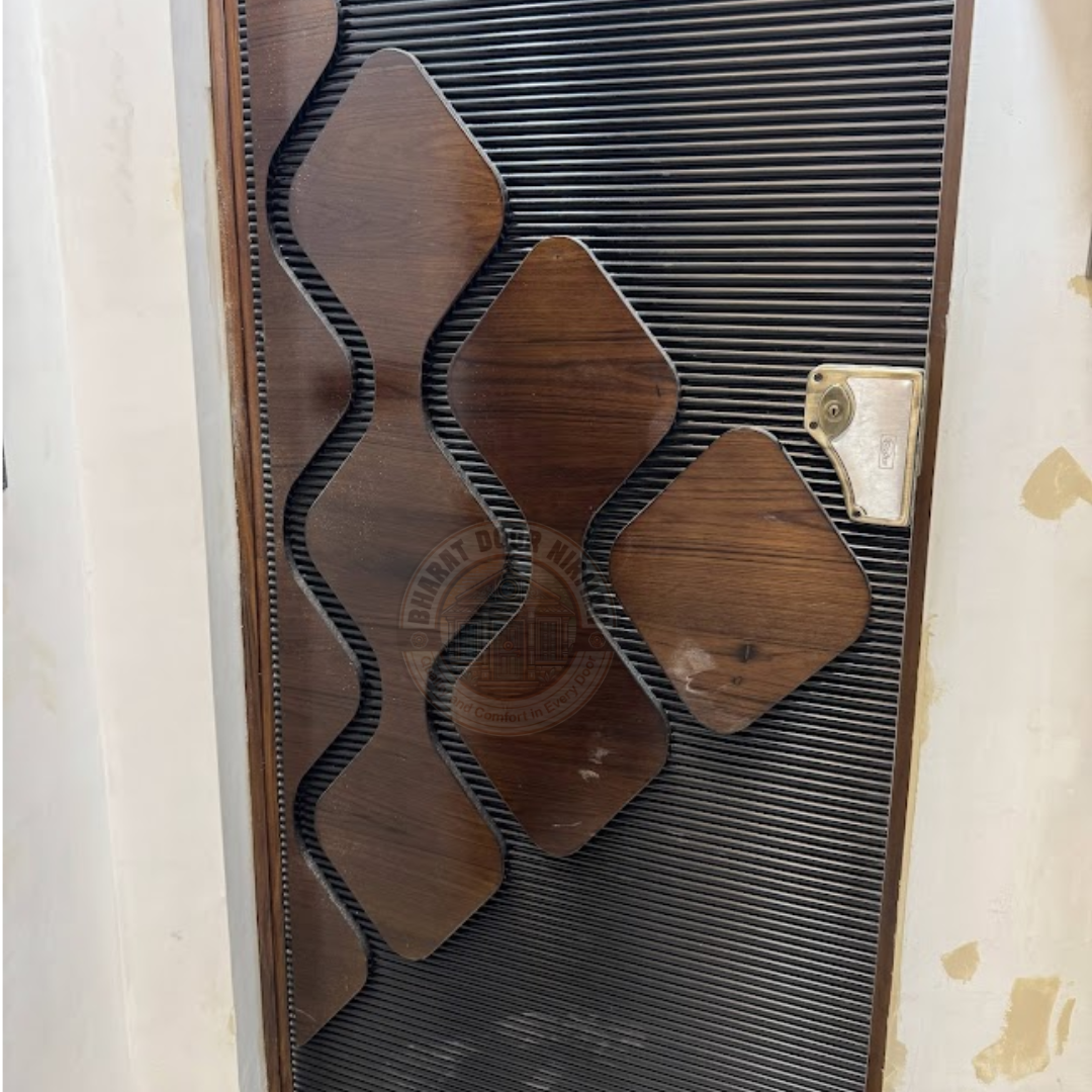 54mm HDHMR Veneer Designer Door with PU Gloss & WPC Frame (6x2.5) 54mm HDHMR Veneer Designer Door with PU Gloss & WPC Frame (6x2.5)