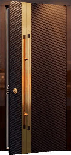 Elegant 2.5D HDHMR Door with Golden Accent Elegant 2.5D HDHMR Door with Golden Accent
