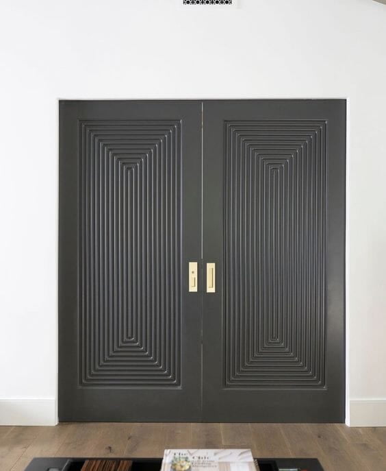 Contemporary 2.5D HDHMR Louvred Door with Stylish Deco Paint Contemporary 2.5D HDHMR Louvred Door with Stylish Deco Paint