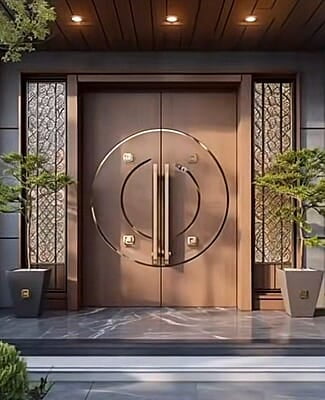 Stunning 2D HDHMR Double Door with Deco Paint in Elegant Bronze
