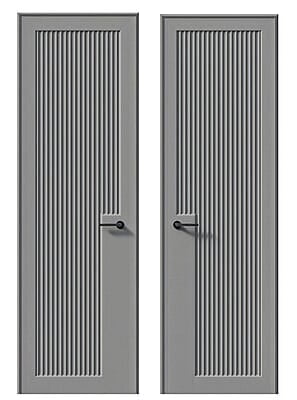 Modern HDHMR Fluted Double Door with Deco Paint - Perfect for Contemporary Interiors