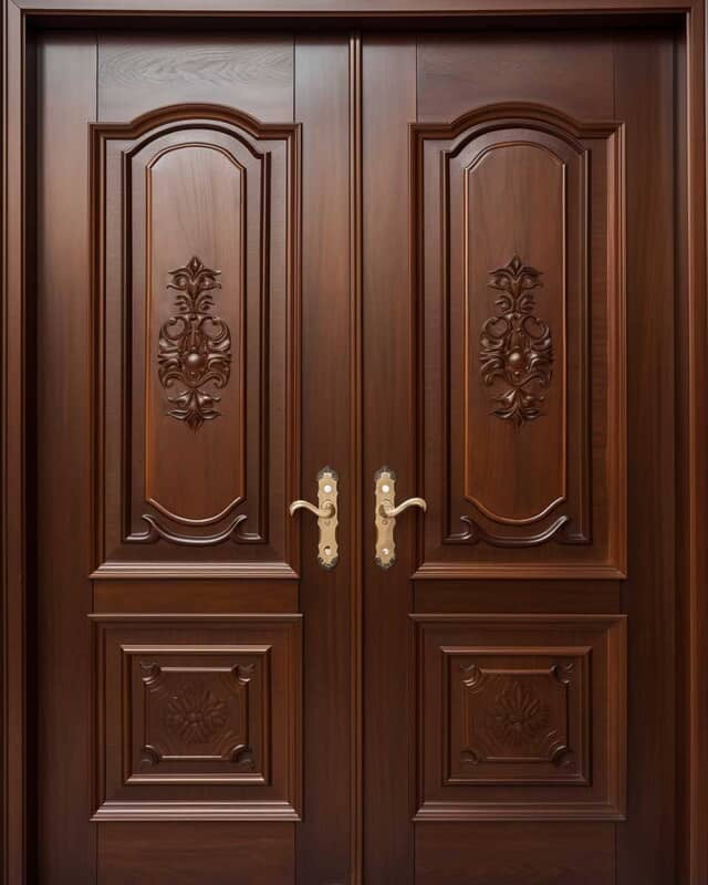 Regal Grandeur: 3D HDHMR Double Door with Classic Deco Paint Regal Grandeur: 3D HDHMR Double Door with Classic Deco Paint