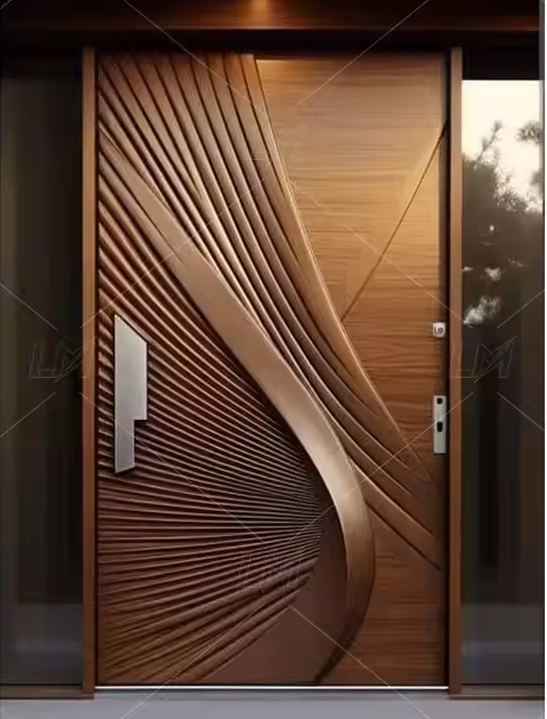 50mm HDHMR Wave Design Door – Gloss PU Finish with Frame (8x3 ft) 50mm HDHMR Wave Design Door – Gloss PU Finish with Frame (8x3 ft)